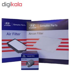 فیلتر هوا خودرو هیوندای جنیون پارتز مدل 281132W100 مناسب برای سانتافه به همراه فیلتر کابین و روغن