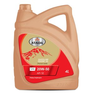 روغن موتور خودرو بنزینی آتا اویل مدل 20w-50 se حجم 4 لیتر