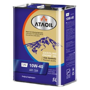 روغن موتور بنزینی آتا اویل مدل 10w-40 sm حجم 5 لیتر