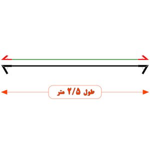 کابل اتصال باتری خودرو مدل Bavaria 850A-2.5m مجموعه دو عددی