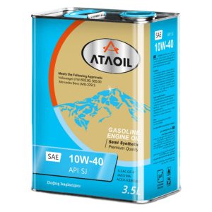 روغن موتور بنزینی آتا اویل مدل 10w-40 sj حجم 3.5 لیتر
