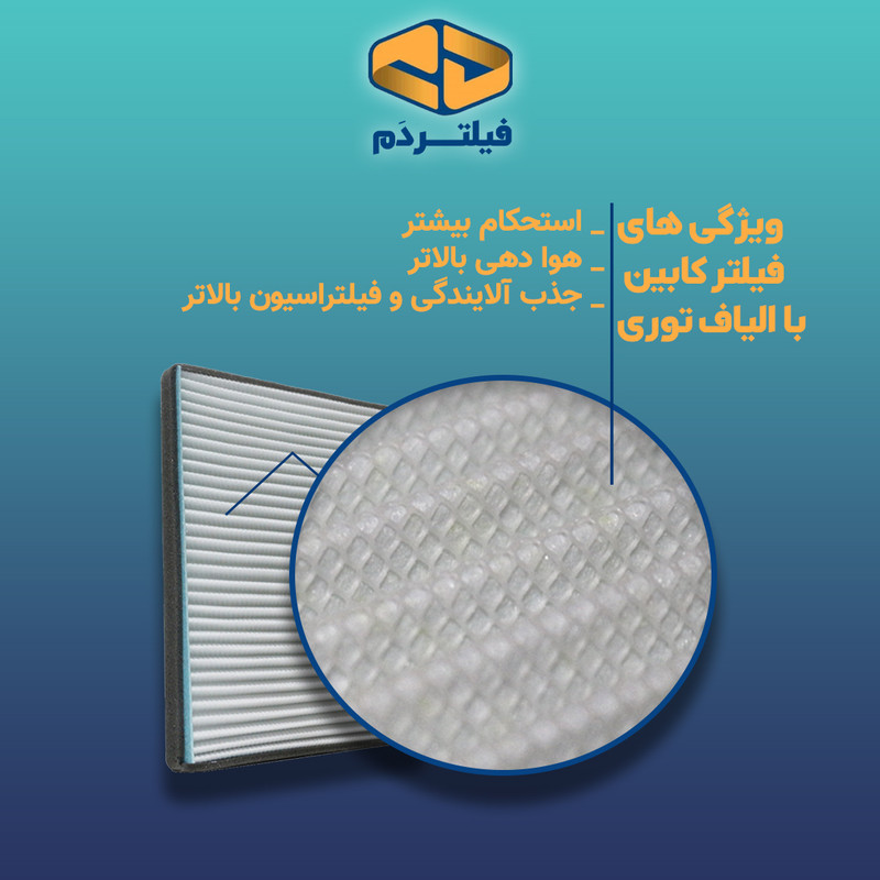 فیلتر کابین فیلتر دم مدل توری مناسب برای ام وی ام X22 pro
