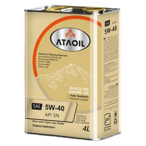 روغن موتور بنزینی آتا اویل مدل 5w-40 sn حجم 4 لیتر