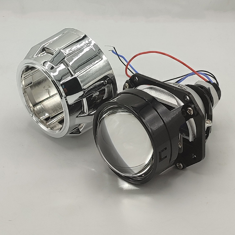 لنز چراغ خودرو دو حالته زیمر مدل L25-4300K BI-LED پایه دوکنتاکت مجموعه دو عددی