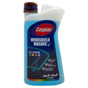 مایع شیشه شوی خودرو کاسپین مدل چهار فصل کد New-02 حجم 1000 میلی لیتر مجموعه 2 عددی