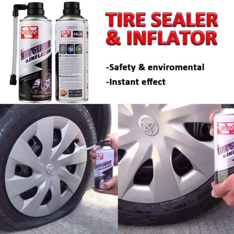 اسپری پنچرگیری تایر خودرو وسلی مدل VSL-45 حجم 450 میلی لیتر