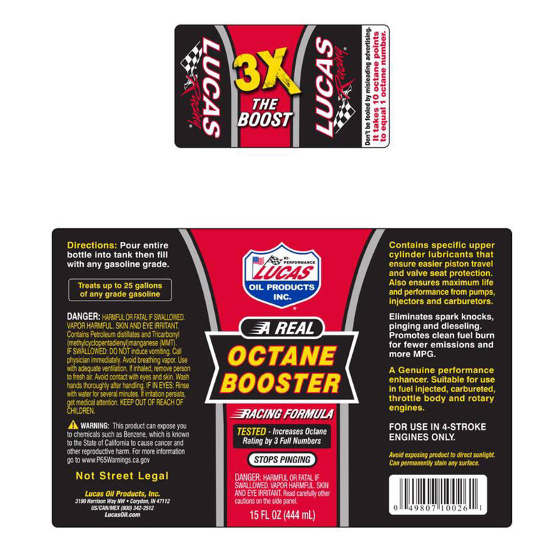 اکتان بوستر لوکاس مدل 3xThe oost حجم 444 میلی لیتر مجموعه 12 عددی