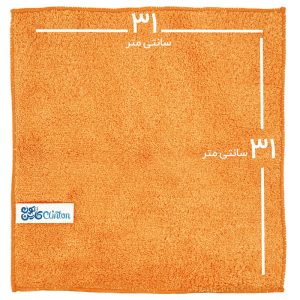 دستمال نظافت خودرو کلینتون مدل سوپر میکروفایبر اقتصادی کد 40030 بسته دو عددی