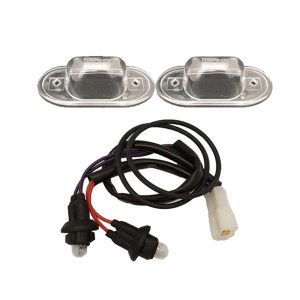 چراغ پلاک خودرو قطعه سازان کبیر مدل EK-PRIDEORG-30977 مناسب برای پراید به همراه لامپ مجموعه 4 عددی