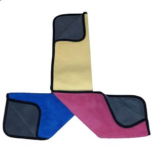 دستمال میکروفایبر نظافت خودرو مدل کلاسیک مجموعه 3 عددی