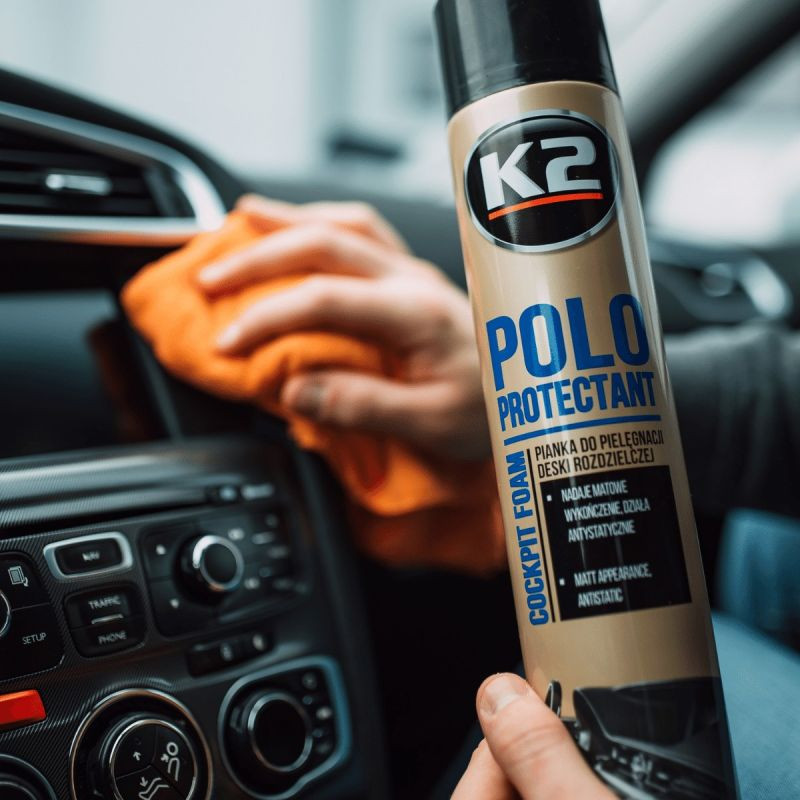 اسپری محافظ و تمیز کننده داشبورد کی تو مدل POLO PROTECTANT با رایحه Black Man حجم 750 میلیلیتر