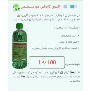 شامپو شستوشوی خودرو هورشید شیمی مدل 001 حجم 500 میلی لیتر