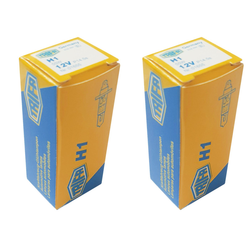 لامپ مه شکن خودرو تریفا مدل 55W پایه H1 مناسب برای پژو 405 SLX مجموعه دو عددی