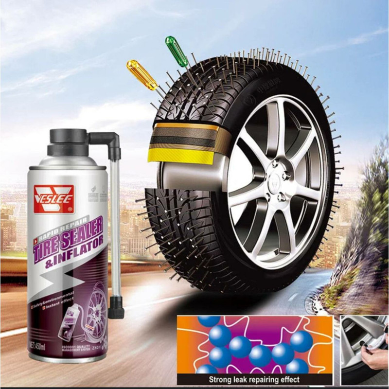 اسپری پنچرگیری تایر خودرو وسلی مدل VSL-45 حجم 450 میلی لیتر