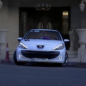 چراغ مه شکن جلو خودرو مدل نئون دار مناسب برای 207 بسته دو عددی
