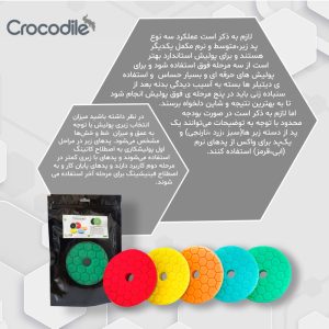 پد پولیش کروکودیل زبر مدل Heavy Cutting 6 اینچ