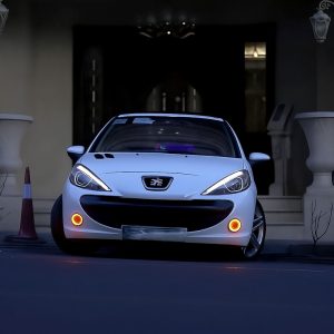 چراغ مه شکن جلو خودرو مدل نئون دار مناسب برای 207 بسته دو عددی