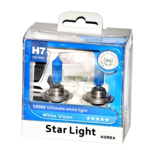 لامپ خودرو استارلایت H7 یخی – بسته دو عددی