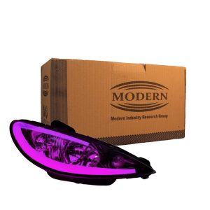 چراغ جلو اسپرت خودرو گروه پژوهش صنعت مدرن مدل 3D-Wild-Pink مناسب برای پژو 206 بسته دو عددی