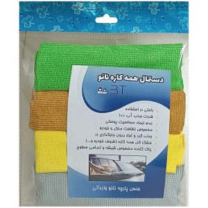 دستمال نظافت خودرو نانو بی تی 30×30 – بسته 4 عددی