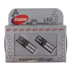 لامپ خودرو کاسپین مدل SUPER LED 16CHIP BLUE بسته دو عددی