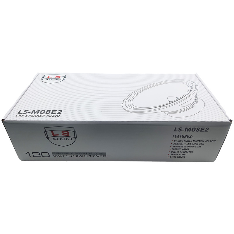 میدرنج خودرو ال اس آدیو مدل LS-M08E2 بسته دوعددی