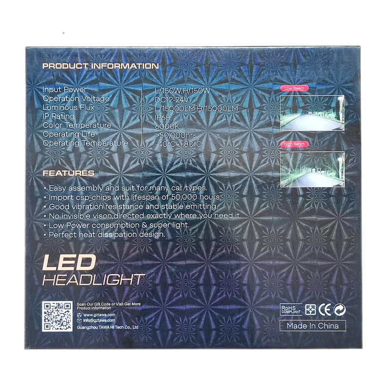 هدلایت لامپ خودرو کانپکس مدل M10 PRO MAX پایه H7 بسته دو عددی