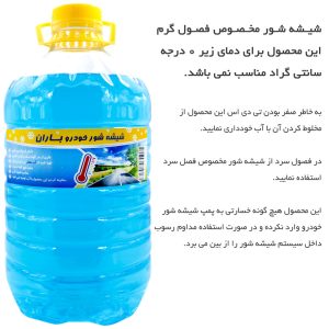 محلول شیشه شوی خودرو باران کد 00 حجم 4 لیتر