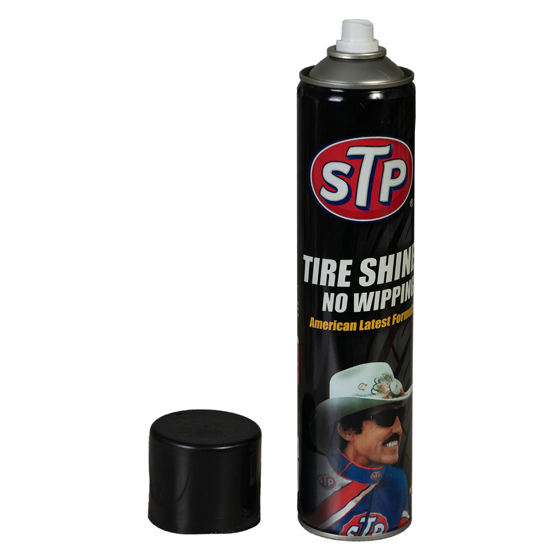 اسپری تمیز کننده لاستیک اس تی پی مدل Tire Shine حجم 650 میلی لیتر